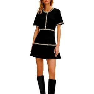 MAJE SHORT  TWEED DRESS SIZE  42